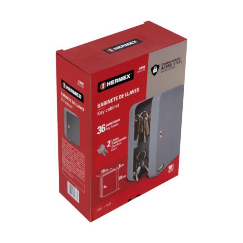 43068 - Caja con 36 ganchos para llaves, HERMEX