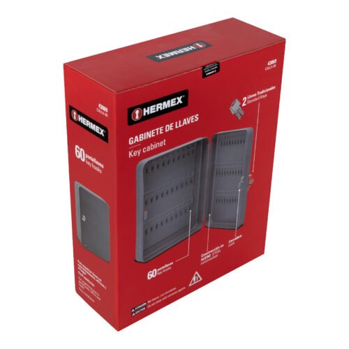 43069 - Caja con 60 ganchos para llaves, HERMEX