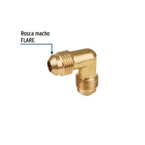 43070 - Codo unión a 90° de latón de 3/8 x 3/8", Foset