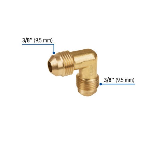 43070 - Codo unión a 90° de latón de 3/8 x 3/8", Foset