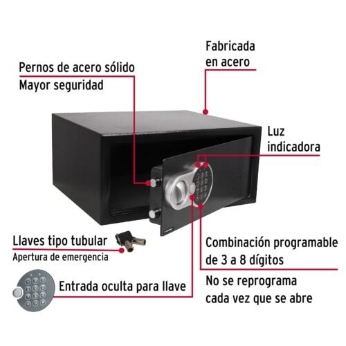 43082 - Caja de seguridad electrónica, Laptop, HERMEX