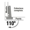 43157 - Bolsa c/2 bisagras bidimensionales de 110°cobertura completa