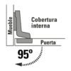 43158 - Bolsa c/2 bisagras bidimensionales de 95° cobertura interna