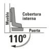 43159 - Bolsa c/2 bisagras bidimensionales de 110° cobertura interna