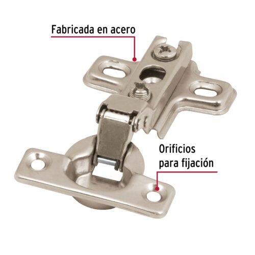 43160 - Bolsa c/2 bisagras bidimensionales de 95° cobertura media