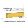 43180 - Bisagra de piso doble acción, acero latonado, HERMEX