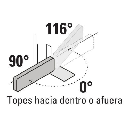 431812 43181 - Bisagra de piso doble acción, acero cromado, HERMEX