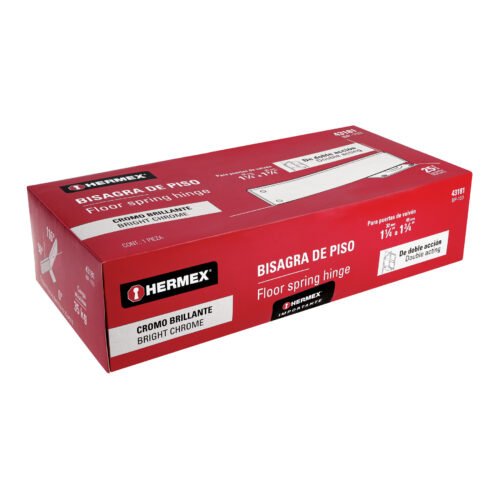 431815 43181 - Bisagra de piso doble acción, acero cromado, HERMEX