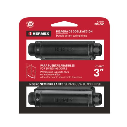 431843 43184 - Bisagra de doble acción 3" acero negro, HERMEX