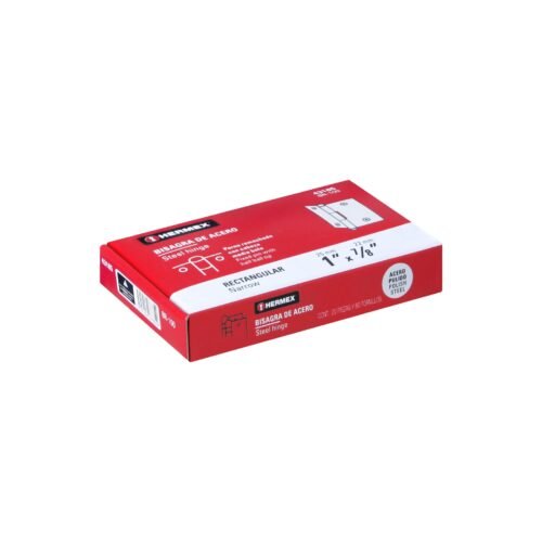 43185 - Bisagra rectangular 1" acero pulido, HERMEX