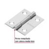 43186 - Bisagra rectangular 1-1/2" acero pulido, HERMEX