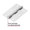 43188 - Bisagra rectangular 2-1/2" acero pulido, HERMEX