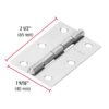 43188 - Bisagra rectangular 2-1/2" acero pulido, HERMEX