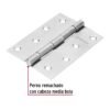 43191 - Bisagra rectangular 4" acero pulido, HERMEX