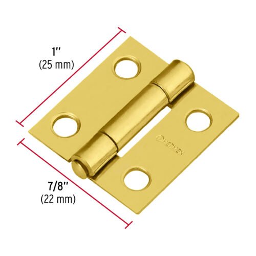 43192 - Bisagra rectangular 1" acero latonado, HERMEX