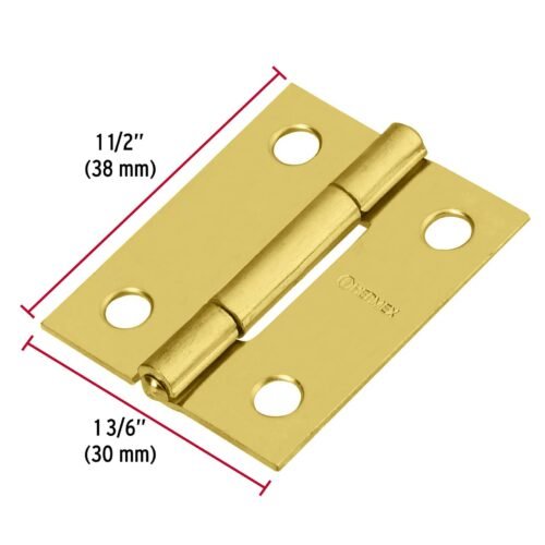 431932 43193 - Bisagra rectangular 1-1/2" acero latonado, HERMEX