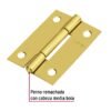 43194 - Bisagra rectangular 2" acero latonado, HERMEX