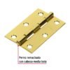 43195 - Bisagra rectangular 2-1/2" acero latonado, HERMEX