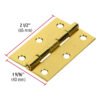 43195 - Bisagra rectangular 2-1/2" acero latonado, HERMEX