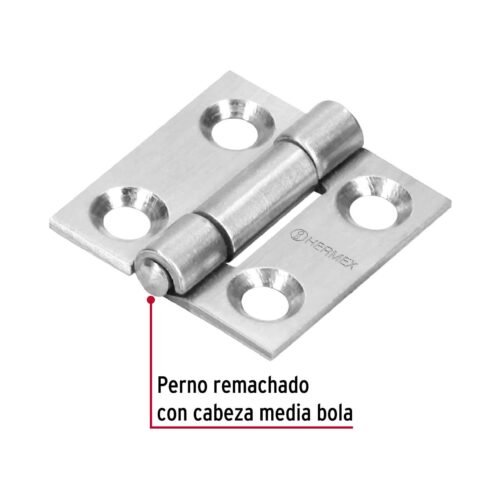 431991 43199 - Bisagra rectangular 1" acero inoxidable, HERMEX