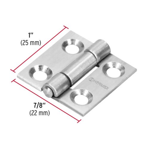 431992 43199 - Bisagra rectangular 1" acero inoxidable, HERMEX