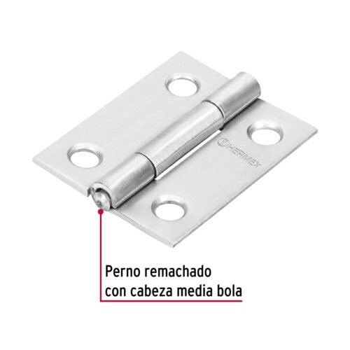43200 - Bisagra rectangular 1-1/2" acero inoxidable, HERMEX