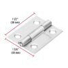 43200 - Bisagra rectangular 1-1/2" acero inoxidable, HERMEX