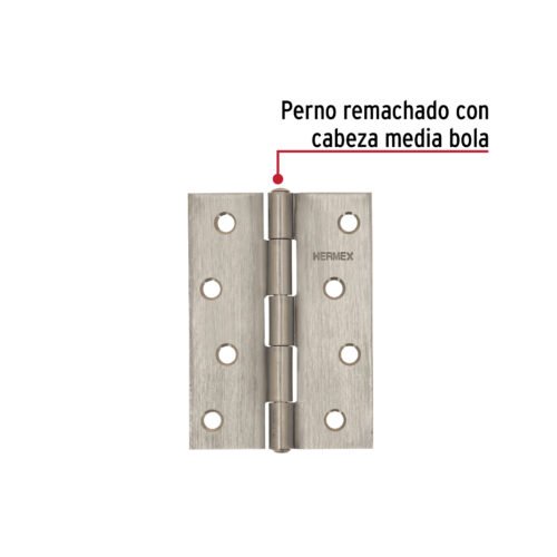 432051 43205 - Bisagra rectangular 4" acero inoxidable, HERMEX