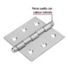 43221 - Bisagra cuadrada 2-1/2" acero inox, cabeza redonda, HERMEX