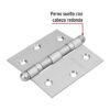 43222 - Bisagra cuadrada 3" acero inox, cabeza redonda, HERMEX