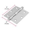 43222 - Bisagra cuadrada 3" acero inox, cabeza redonda, HERMEX