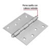 43224 - Bisagra cuadrada 4" acero inox, cabeza redonda, HERMEX