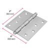 43224 - Bisagra cuadrada 4" acero inox, cabeza redonda, HERMEX