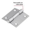 43225 - Bisagra cuadrada 2" acero inox, cabeza plana, HERMEX