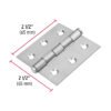 43226 - Bisagra cuadrada 2-1/2" acero inox, cabeza plana, HERMEX