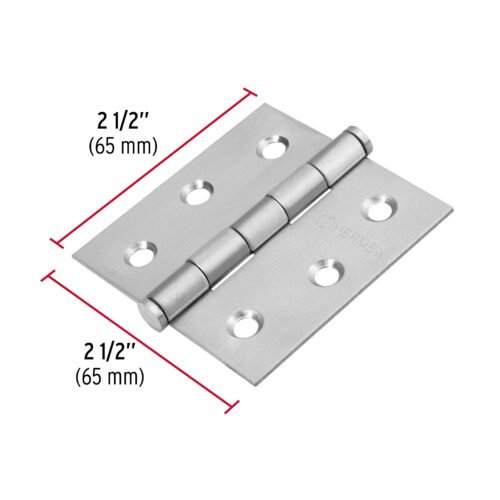 43226 - Bisagra cuadrada 2-1/2" acero inox, cabeza plana, HERMEX