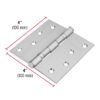 43229 - Bisagra cuadrada 4" acero inox, cabeza plana, HERMEX