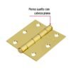 432421 43242 - Bolsa c/2 bisagras cuadradas 3", latonado, cabeza plana