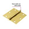 43243 - Bolsa c/2 bisagras cuadradas 3-1/2", latonado, cabeza plana