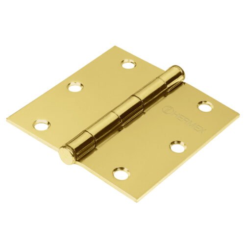 43243 - Bolsa c/2 bisagras cuadradas 3-1/2", latonado, cabeza plana