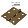 43250 - Bisagra cuadrada 2-1/2", latón antiguo, cabeza plana, HERMEX