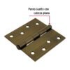 43253 - Bisagra cuadrada 4", latón antiguo, cabeza plana, HERMEX