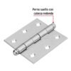 43255 - Bisagra cuadrada 2-1/2", satinado, cabeza redonda, HERMEX