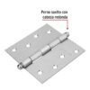 43258 - Bisagra cuadrada 4", satinado, cabeza redonda, HERMEX