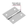 43259 - Bisagra cuadrada 2", satinado, cabeza plana, HERMEX