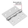 43260 - Bisagra cuadrada 2-1/2", satinado, cabeza plana, HERMEX