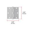 43262 - Bisagra cuadrada 3-1/2", satinado, cabeza plana, HERMEX