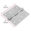 43263 - Bisagra cuadrada 4", satinado, cabeza plana, HERMEX