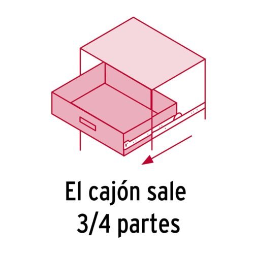 432823 43282 - Bolsa con 2 correderas extensión 55 cm p/cajón, ancho 2.5 cm
