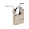 43335 - Candado de acero, máxima seguridad, 60mm, llave anti-ganzúa
